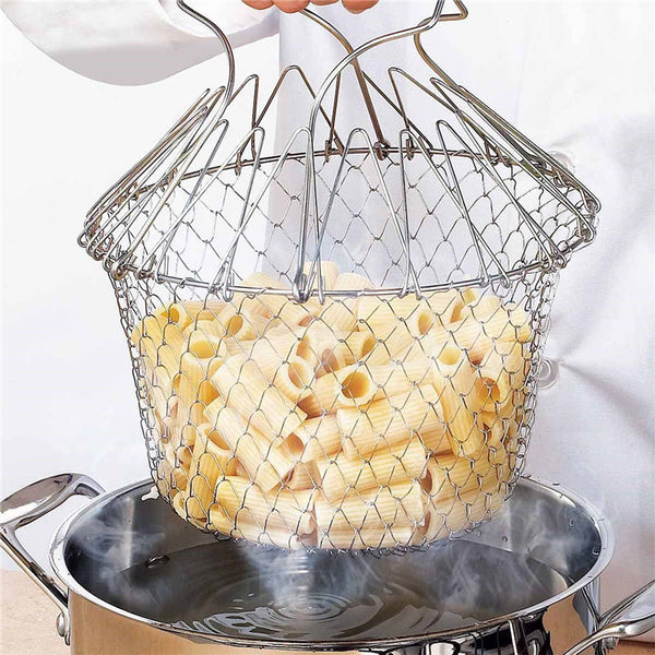 1pcs Foldable Steam Rinse Strainer