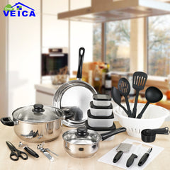 35 Pieces Stainless steel Cooking Set