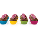 Set of 12 Pieces Round Shaped Silicon Cup Cake Holders