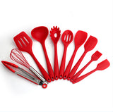 10Pcs/Set Household Kitchen Silicone Cooking Utensil