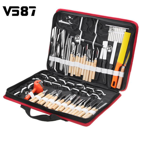 80 In 1 Portable Kitchen Carving Tool Kit Set with Storage Bag