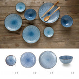 7pcs/set Japan style ceramic procelain dinner set