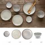 7pcs/set Japan style ceramic procelain dinner set