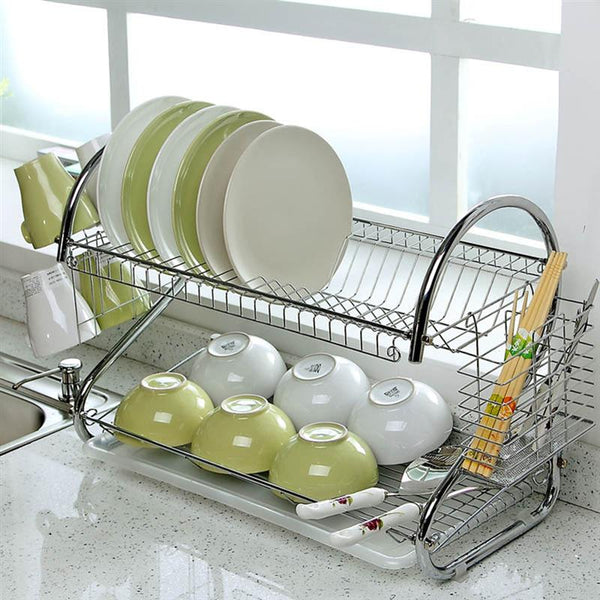 2-Tier Dish Cup Drying Rack